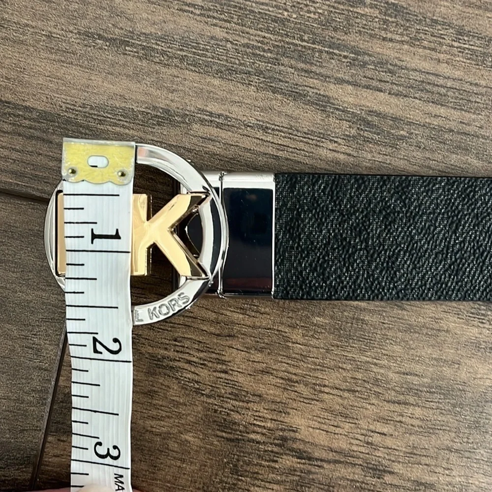 Michael Kors Reversible Leather Monogram Belt NWT